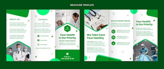 Flat design medical brochure