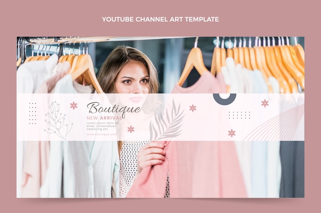 Flat design minimal boutique template design