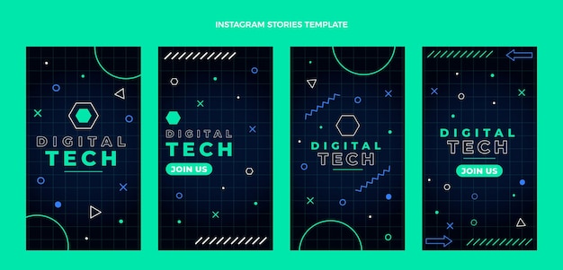 Flat design minimal technology