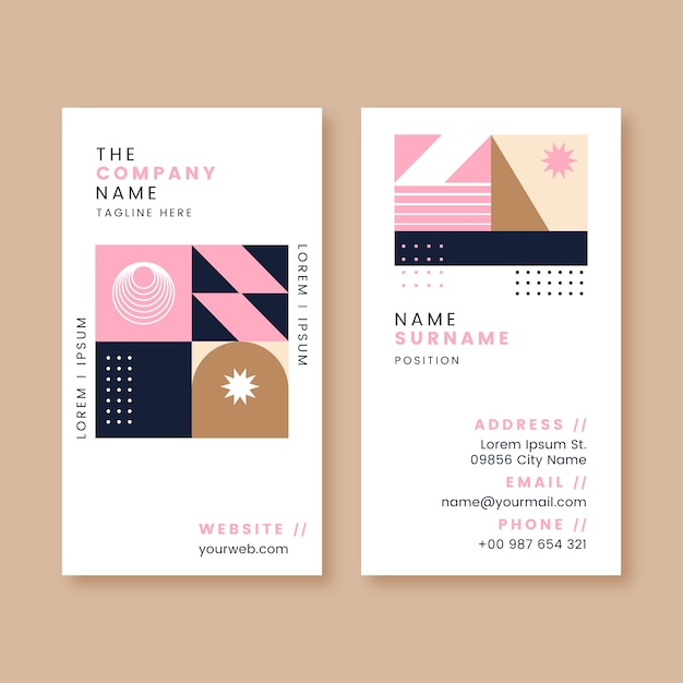 Free Vector flat design modern business card