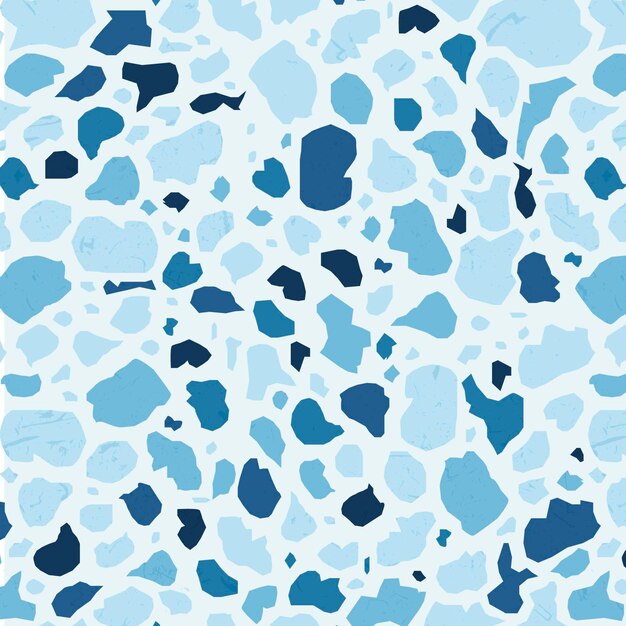 Flat design monochromatic terrazzo pattern