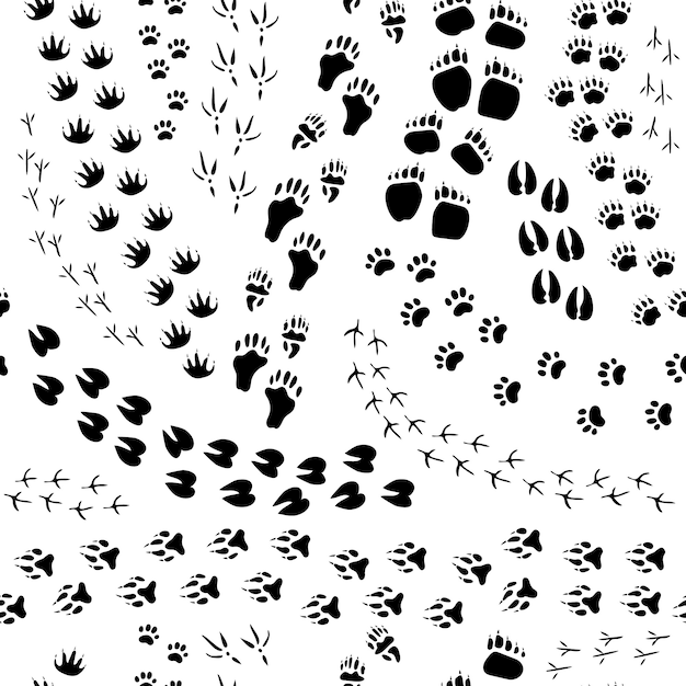 Flat design monochrome seamless pattern 