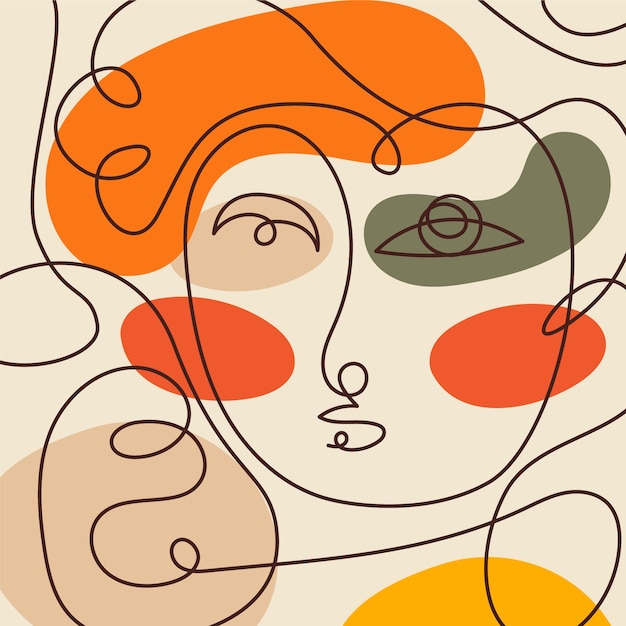 Free Vector flat design picasso style illustration