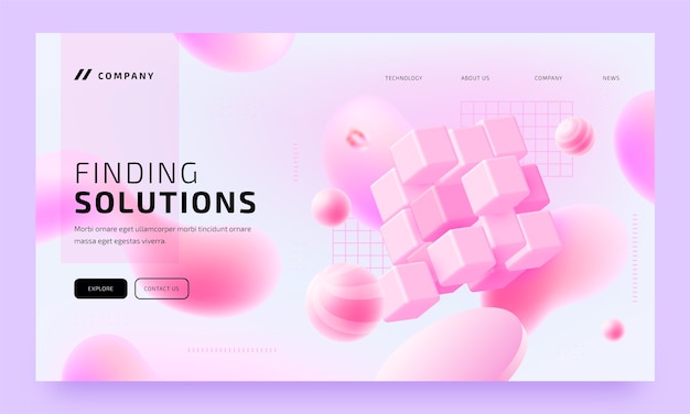 Free vector flat design realistic landing page