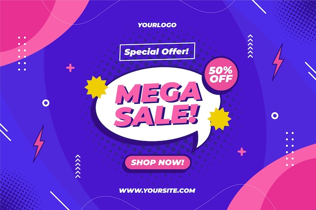 Free Vector flat design sale background