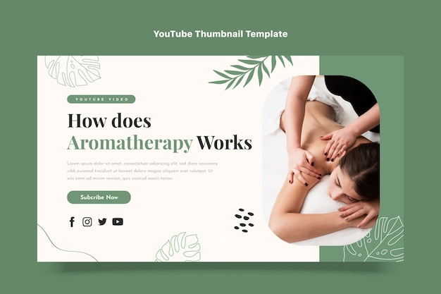 Free Vector flat design spa youtube thumbnail