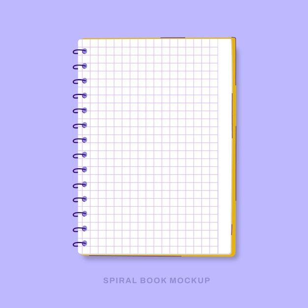 Free vector flat design spiral book mockup