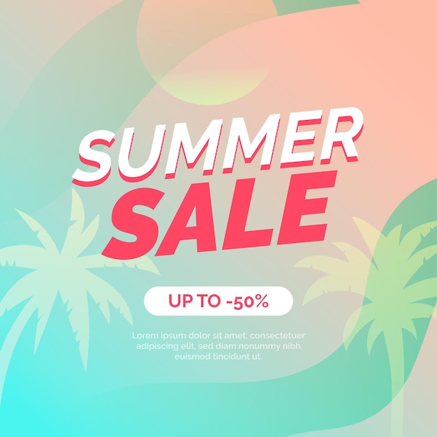 Free Vector flat design summer sale concept