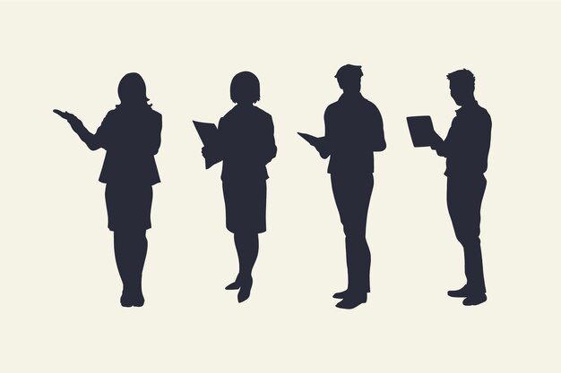 Flat design teacher  silhouette