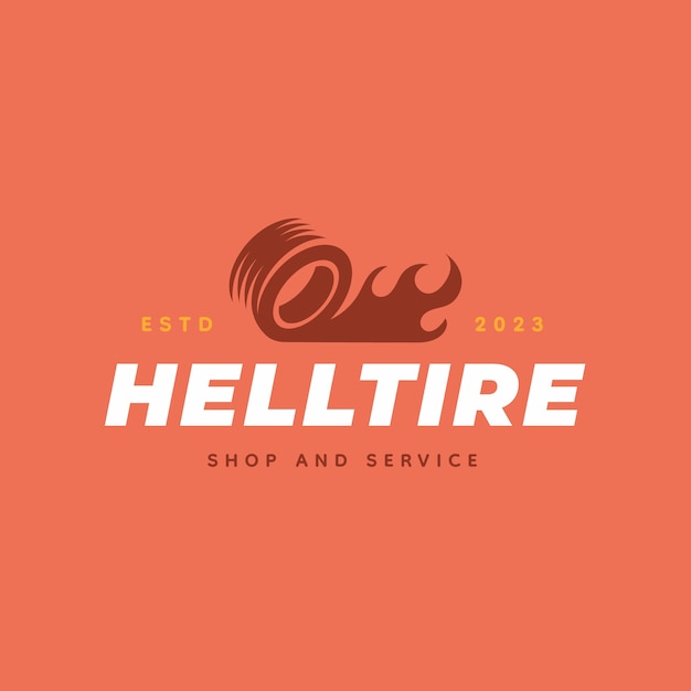 Free Vector flat design tire shop  template