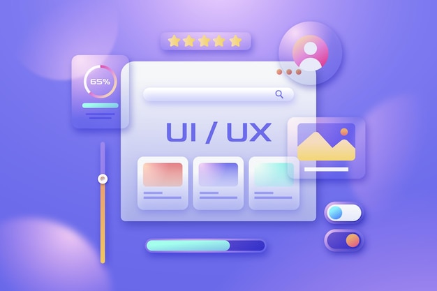 Free Vector flat design ui and ux background