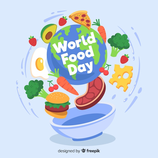 Flat design of world food day