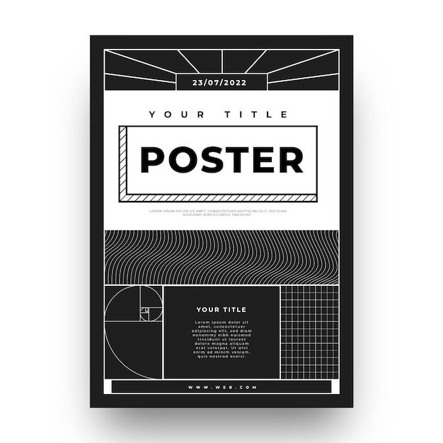 Free Vector flat design of y2k poster