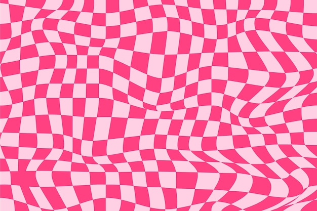 Free vector flat distorted checkered background