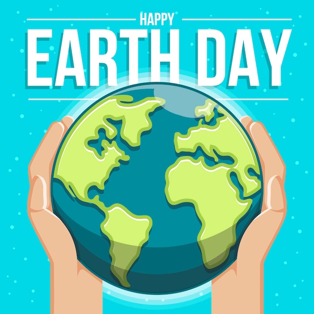 Free Vector flat earth day illustration