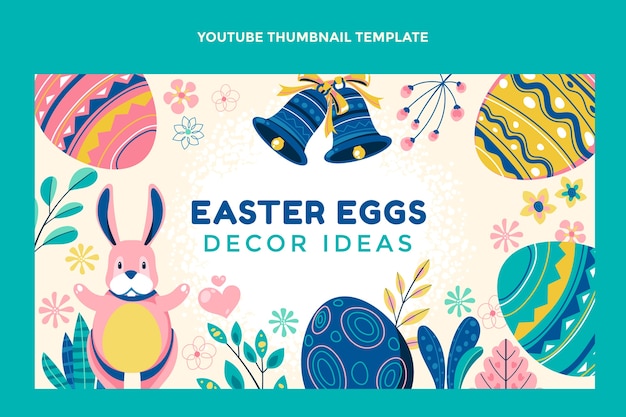 Flat easter youtube thumbnail