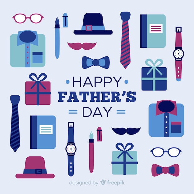 Free Vector flat father's day background