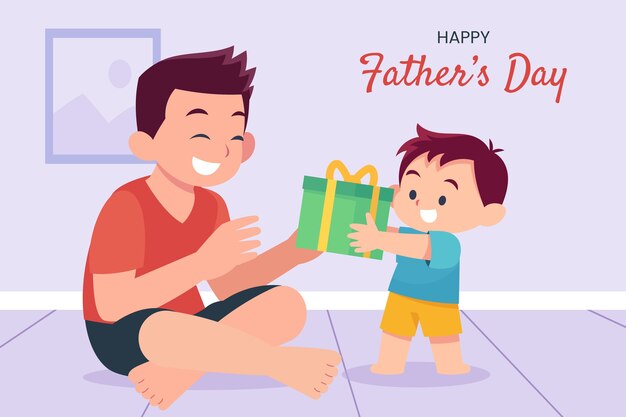 Flat father's day background