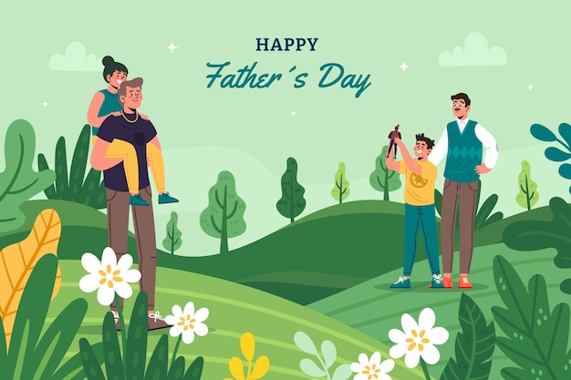 Free Vector flat father's day background