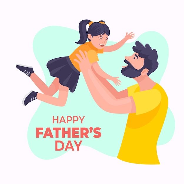 Free Vector flat father's day illustration