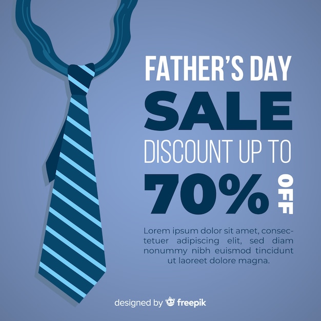 Free Vector flat father's day sale background