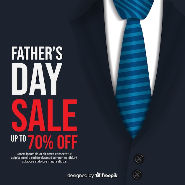 Flat father's day sale background