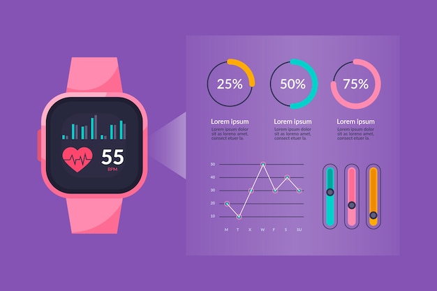 Free Vector flat fitness trackers concept