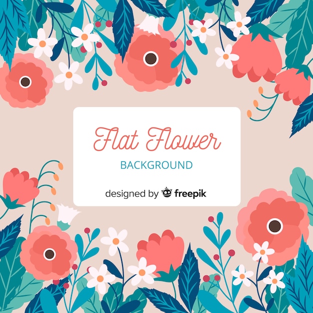 Flat floral background