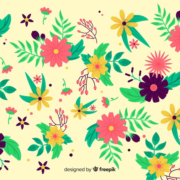 Flat floral background