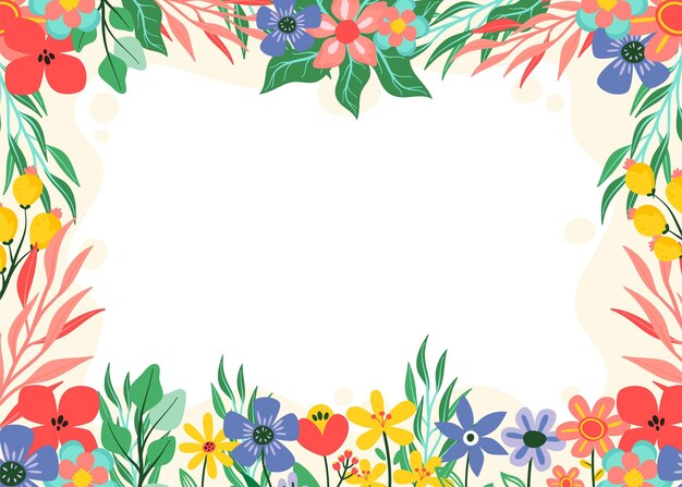 Flat floral background