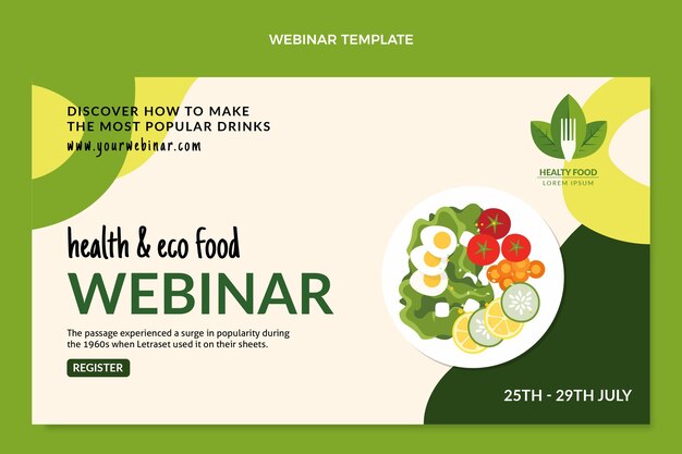 Flat food webinar template