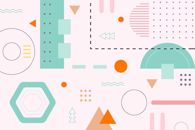 Free vector flat geometric background