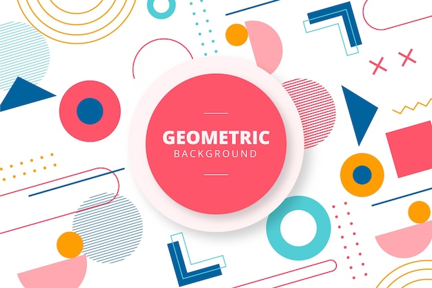 Free vector flat geometric background