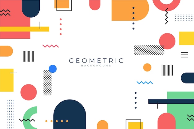 Free vector flat geometric background