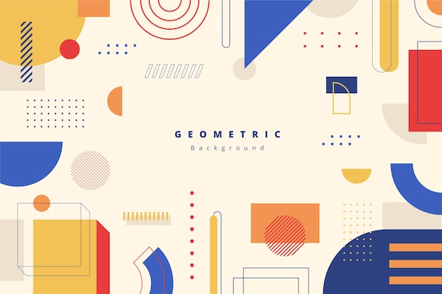 Free vector flat geometric background