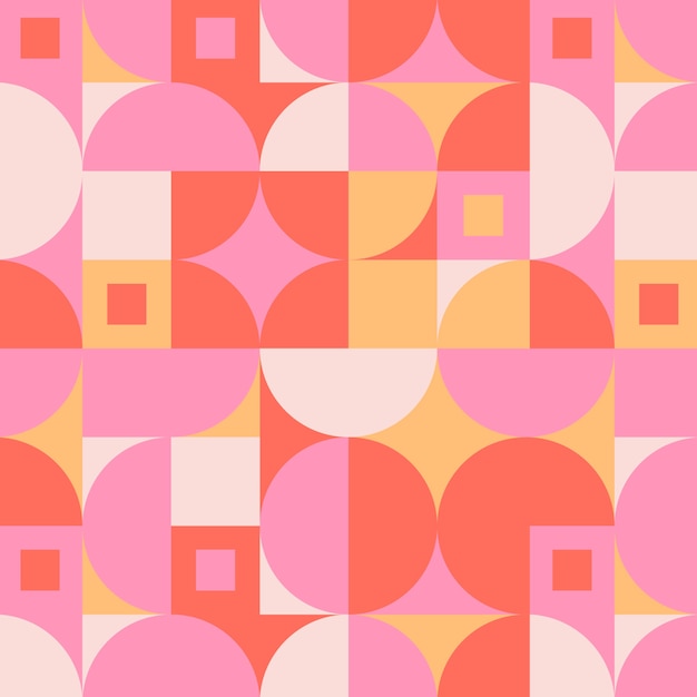 Free vector flat geometric mosaic pattern design