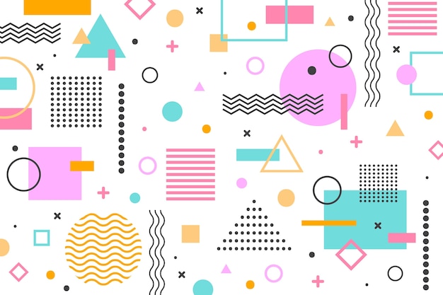 Free Vector flat geometric shapes background