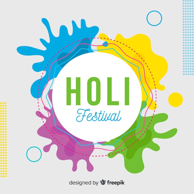 Free Vector flat holi festival background