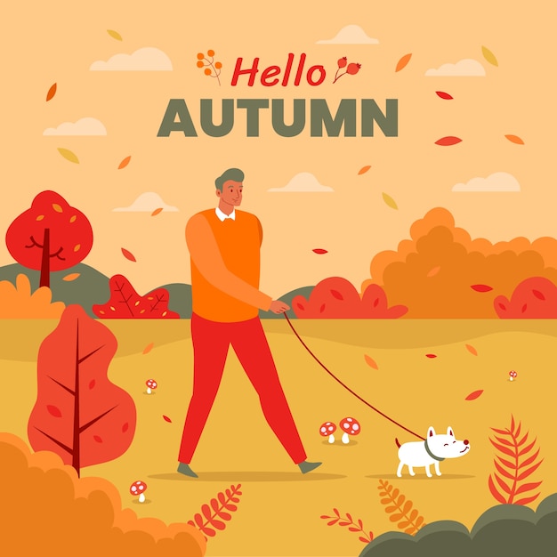 Flat illustration for autumn celebration