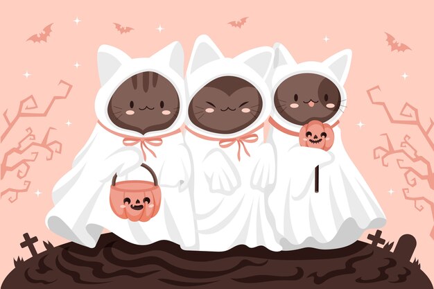 Flat illustration for halloween celebration