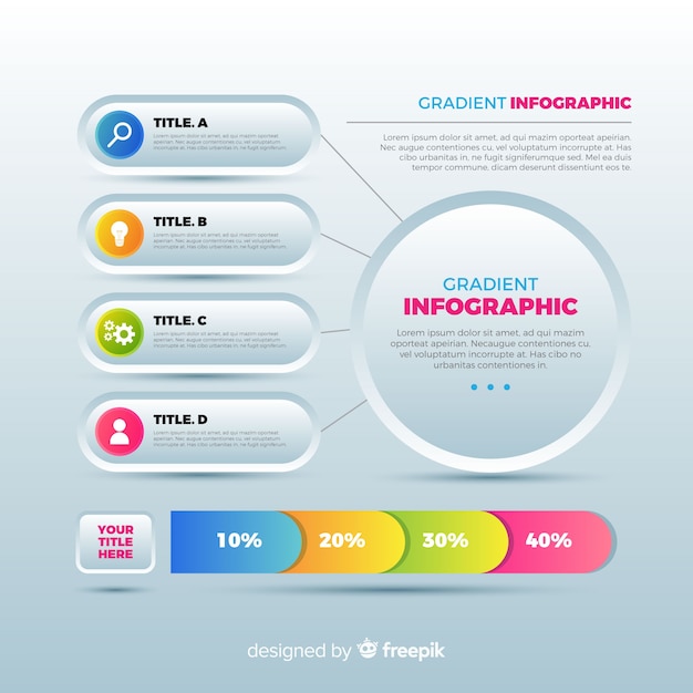 Free Vector flat infographic template background