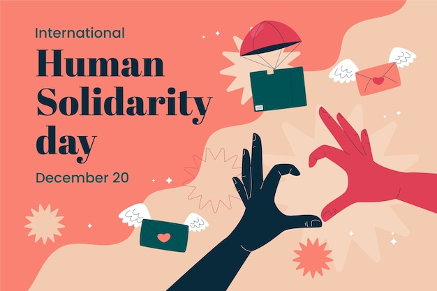 Free Vector flat international human solidarity day background