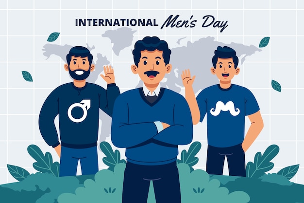 Free Vector flat international men's day background