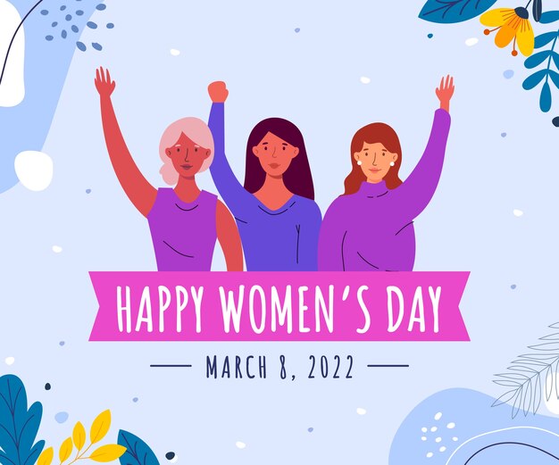 Flat international women's day illustration