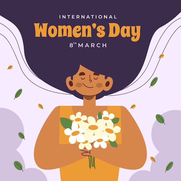 Flat international women's day illustration