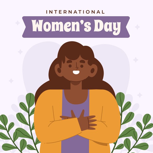 Flat international women's day illustration