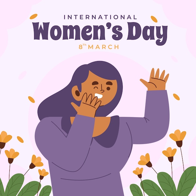 Flat international women's day illustration