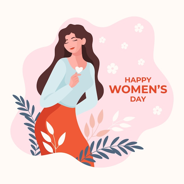 Free vector flat international women's day illustration