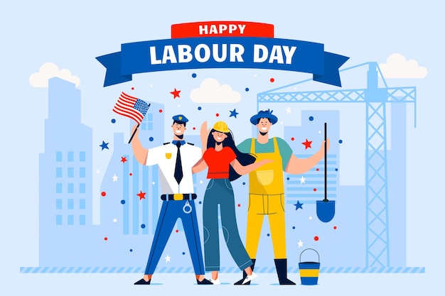 Free Vector flat labour day background