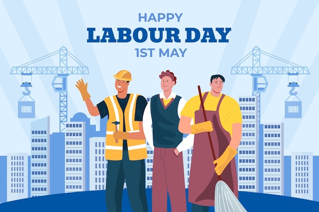 Free Vector flat labour day background